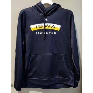 Under Armour ColdGear Iowa Hawkeyes Boys' Black Loose Fit Hoodie -- 2XL 18/20